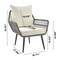 Manhattan Comfort Cannes Rope Wicker 3-Piece Patio Conversation Set with Cushions in Cream OD-CV012-CR - alternate 8